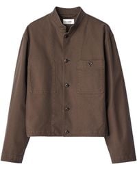 Lemaire - Stand Collar Button Jacket - Lyst