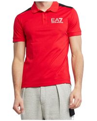 EA7 - Logo Short-Sleeved Polo Shirt - Lyst