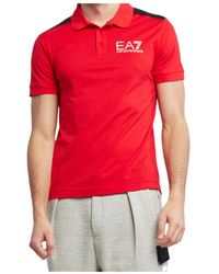 EA7 - Logo Short-Sleeved Polo Shirt - Lyst