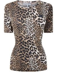 Ganni - Versatile Cropped T-Shirt - Lyst