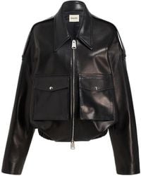 KHAITE - Owey Leather Jacket - Lyst