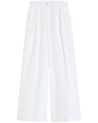 Weekend by Maxmara - Cotton Wide-Leg Trousers - Lyst
