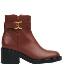 Chloé - Chloé Marcie Heeled Ankle Boots - Lyst