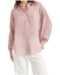 Brunello Cucinelli - Striped Long-Sleeved Shirt - Lyst