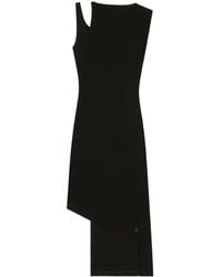 Courreges - Asymmetrical Ribbed Midi Dress - Lyst