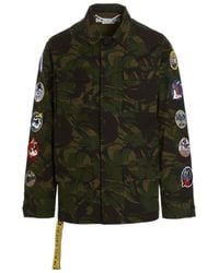 Off-White c/o Virgil Abloh - Camouflage Printed Long-Sleeved Jacket - Lyst