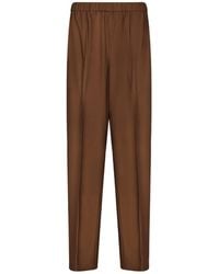Fabiana Filippi - Elasticated-Waist Pressed-Crease Trousers - Lyst