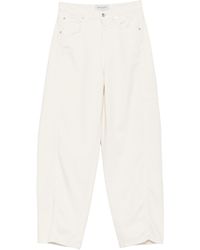 ERMANNO FIRENZE - Label-Detail Wide-Leg Jeans - Lyst