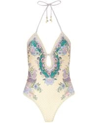 Zimmermann - Sea Plunge One-Piece Swimsuit - Lyst