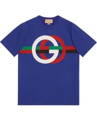 Gucci - Round Gg Printed T-Shirt - Lyst