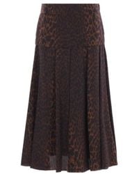 Balenciaga - Leopard Printed Midi Skirt - Lyst
