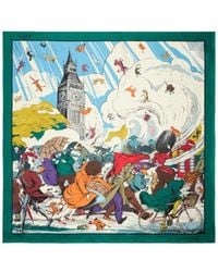 Burberry - Raining Cats And Dogs Scarf - Lyst