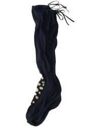 Prada - Embroidered Over-The-Knee Cotton Socks - Lyst