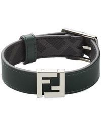 Fendi - Ff Logo Plaque Bracelet - Lyst