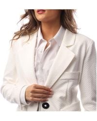 Emporio Armani - Textured Single-Breasted Blazer - Lyst