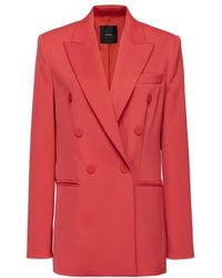 Pinko - Double-Breasted Tailored Blazer - Lyst