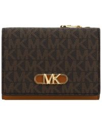 MICHAEL Michael Kors - Monogram Logo Plaque Wallet - Lyst