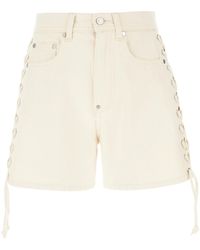Stella McCartney - Side Lace-Up Detailed Twill Shorts - Lyst