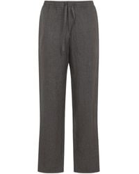 Canali - Drawstring-Waist Linen Trousers - Lyst
