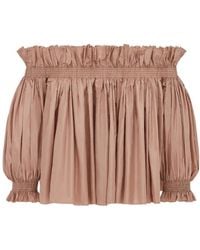Dior - Off-The-Shoulder Smocked Top - Lyst