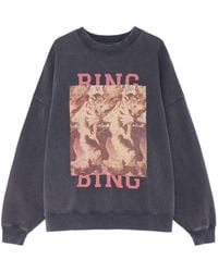 Anine Bing - Faded Sweatshirt With Vintage Tiger Graphic - Lyst