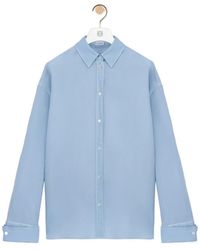 Loewe - Wool-Silk Draped Shirt - Lyst