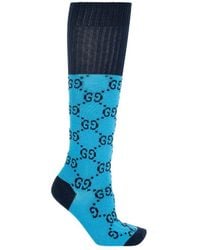 Gucci - Monogram-Pattern Intarsia-Knit Socks - Lyst