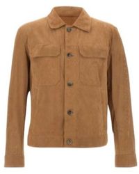 BOSS - Perforated Button-Up Jacket - Lyst