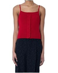 Dries Van Noten - Buttoned Rib Tank Top - Lyst