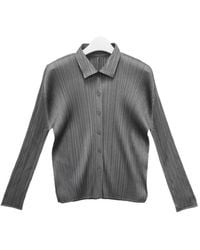 Pleats Please Issey Miyake - Pleats Please Issey Miyake Pleated Button-Up Shirt - Lyst