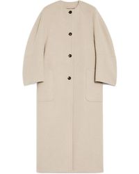Max Mara - Buttoned Long-Sleeved Coat - Lyst