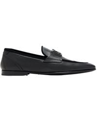 Dolce & Gabbana - Erice Dg Logo Plaque Loafers - Lyst