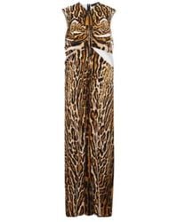 Proenza Schouler - Leopard-Print Crêpe Maxi Dress - Lyst