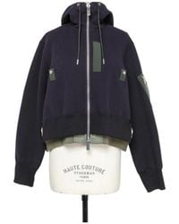 Sacai - Sponge Sweat X Nylon Twill Hoodie - Lyst