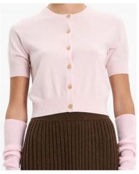 arch4 - Buttoned Short-Sleeve Cardigan - Lyst