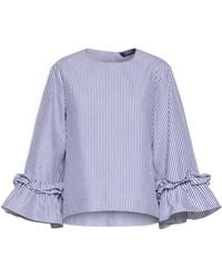 Max Mara - Poplin Blouse With Ruffles And Flounces - Lyst