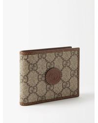 Gucci - Printed Logo Folded Wallet - Lyst