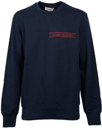 McQueen - Logo-Patch Long-Sleeve Sweatshirt - Lyst