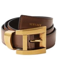 Versace - Rectangular-Buckle Belt - Lyst
