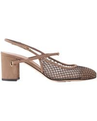 Jennifer Chamandi - Mattia 65 Suede-Trimmed Mesh Pumps - Lyst