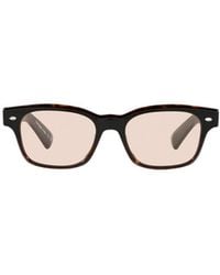 Oliver Peoples - Tortoiseshell-Effect Rectangle-Frame Glasses - Lyst