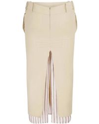 The Attico - The Panelled Midi Skirt - Lyst