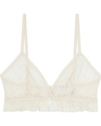 Eres - Embroidered Mesh Triangle Bra - Lyst