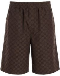 Gucci - Monogram Bermuda Shorts - Lyst
