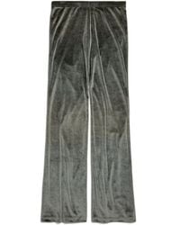 Balenciaga - Velvet Flared-Leg Pants - Lyst