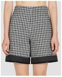 Moncler - High-Waisted Tweed Shorts - Lyst