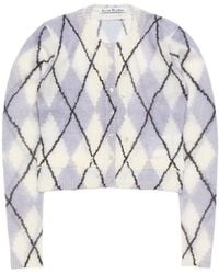 Acne Studios - Diamond-Pattern Mohair Cardigan - Lyst
