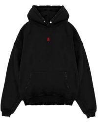 Vision Of Super - Hoodie With Embroidered Flame - Lyst