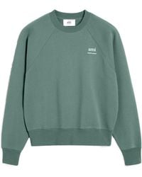 Ami Paris - Logo Printed Crewneck Sweatshirt - Lyst