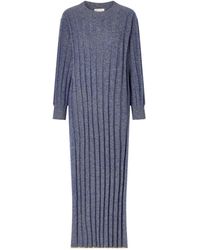 The Elder Statesman - Ribbed Cashmere Maxi Dress - Lyst